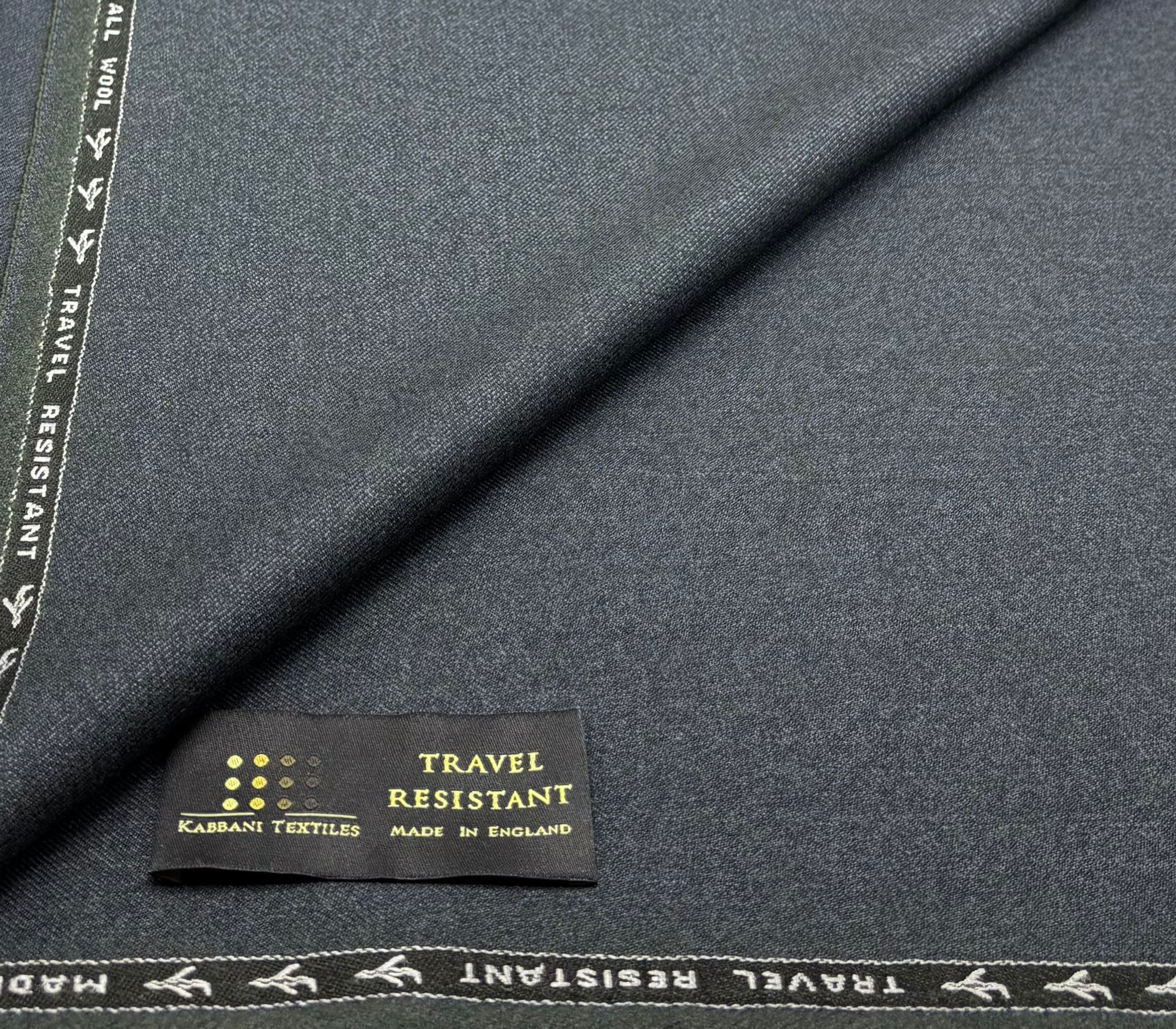 Blue / Green Winter Twist Weave Wool Textile Fabric 400g