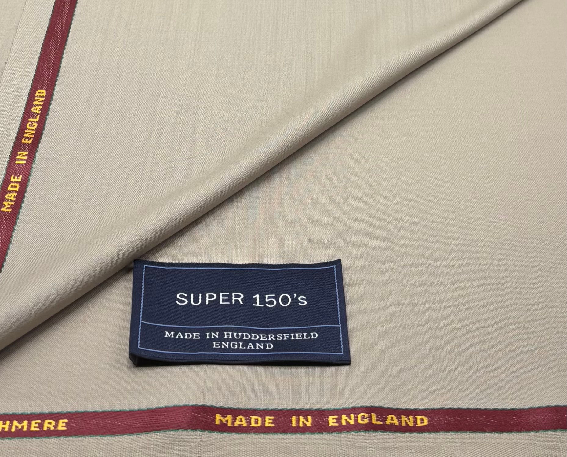 Pale Beige Super 150s & Cashmere Fabric By Kabbani Textiles - 3.50 Meters