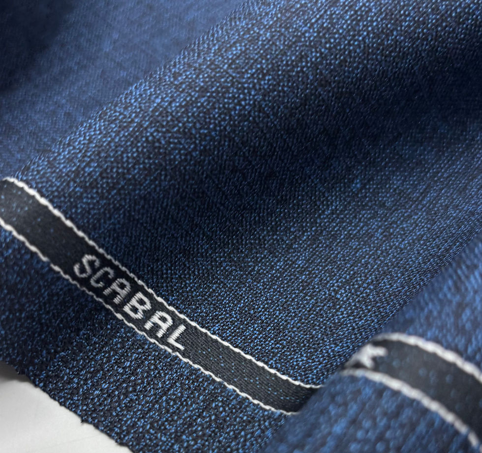 Thumbnail: Petrol Blue Super 130s Wool Suiting & Thobe Fabric By Scabal - 4.0 Meters
