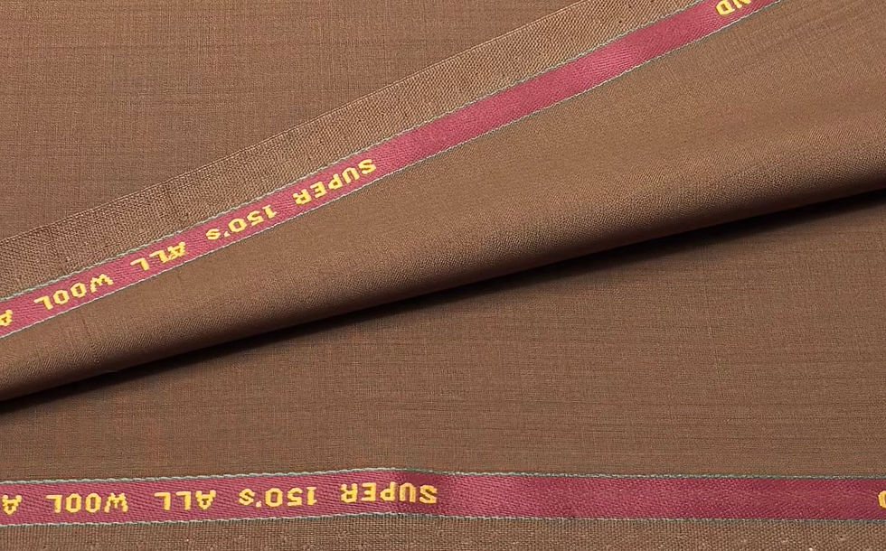 Thumbnail: Chocolate Brown Super 150s & Cashmere Fabric By Kabbani Textiles - 3.50 Meters