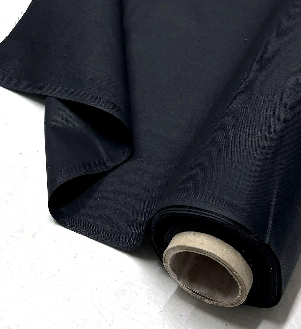 Plain Black Cascade 100% Cotton Fabric