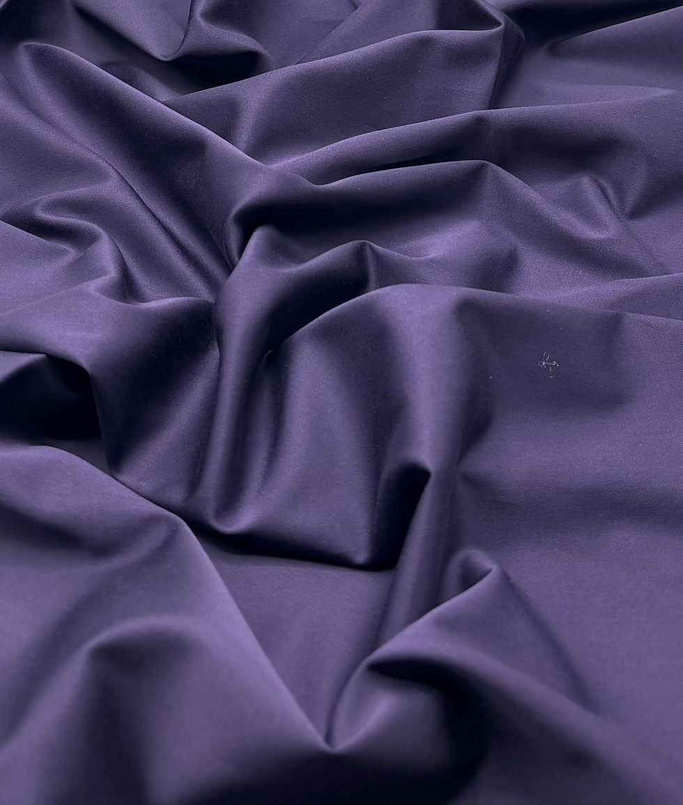 Thumbnail: Solid Purple 100% Cotton Shirting Fabric By Huddersfield Fine Worsted