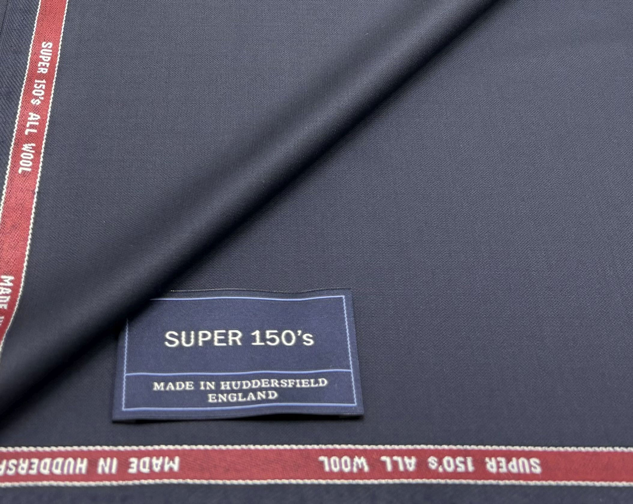 Plain Midnight Navy Super 150s Made in England