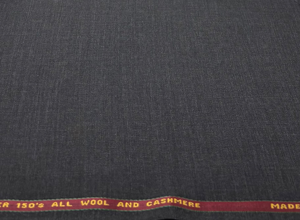 الصورة المصغرة: Charcoal Grey Super 150s & Cashmere Fabric By Kabbani Textiles - 3.50 Meters
