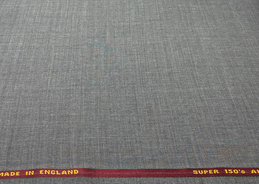 Thumbnail: Grey Super 150s &  Cashmere Fabric By Kabbani Textiles - 3.50 Meters