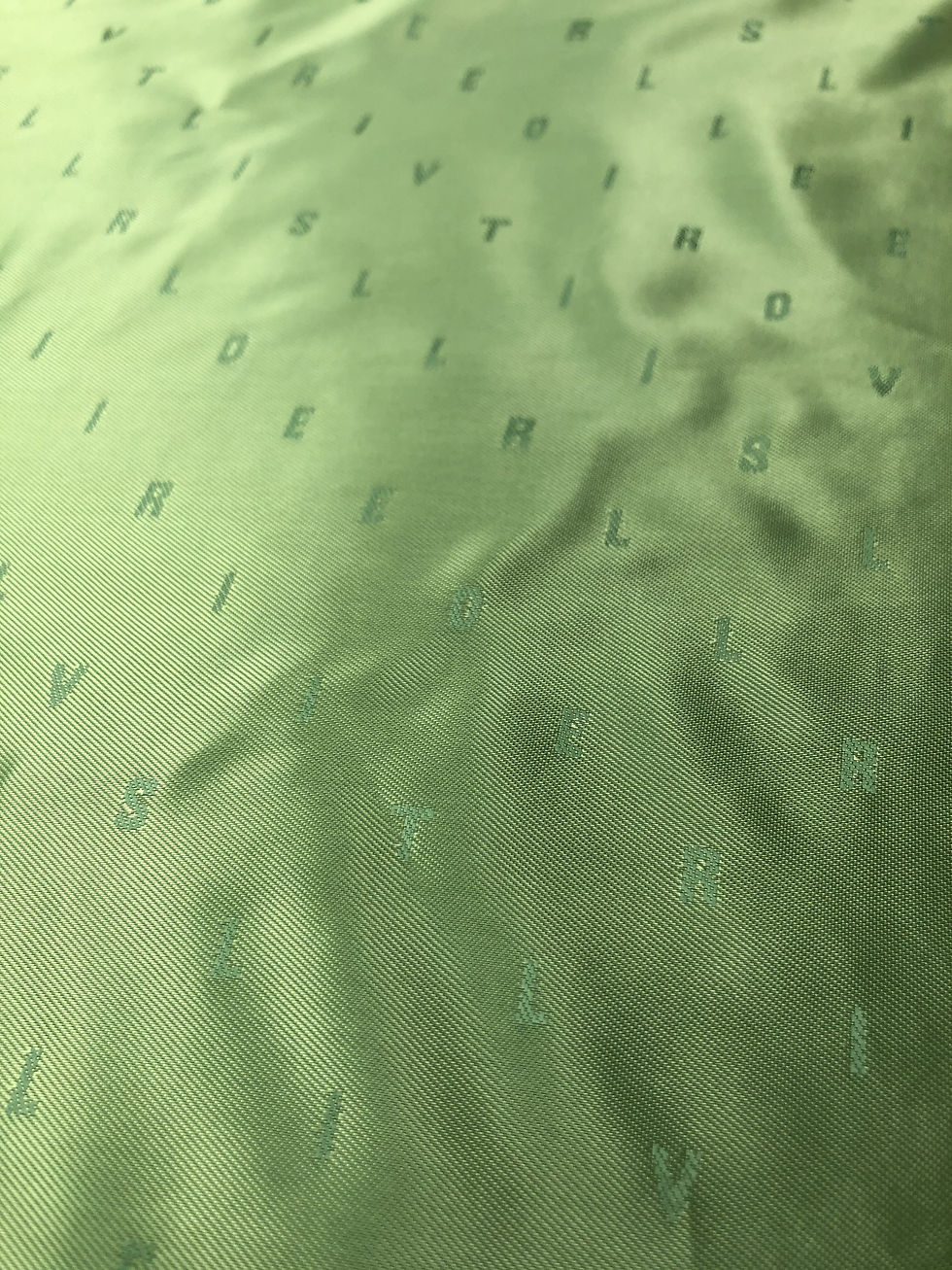 Thumbnail: Green Letters Jacquard viscose