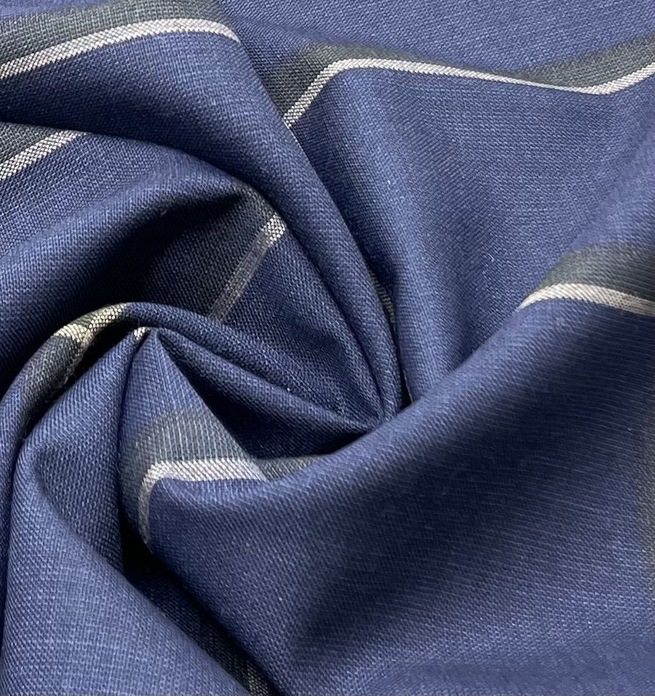 Thumbnail: Blue Windowpane Check All Merino Wool By John Foster