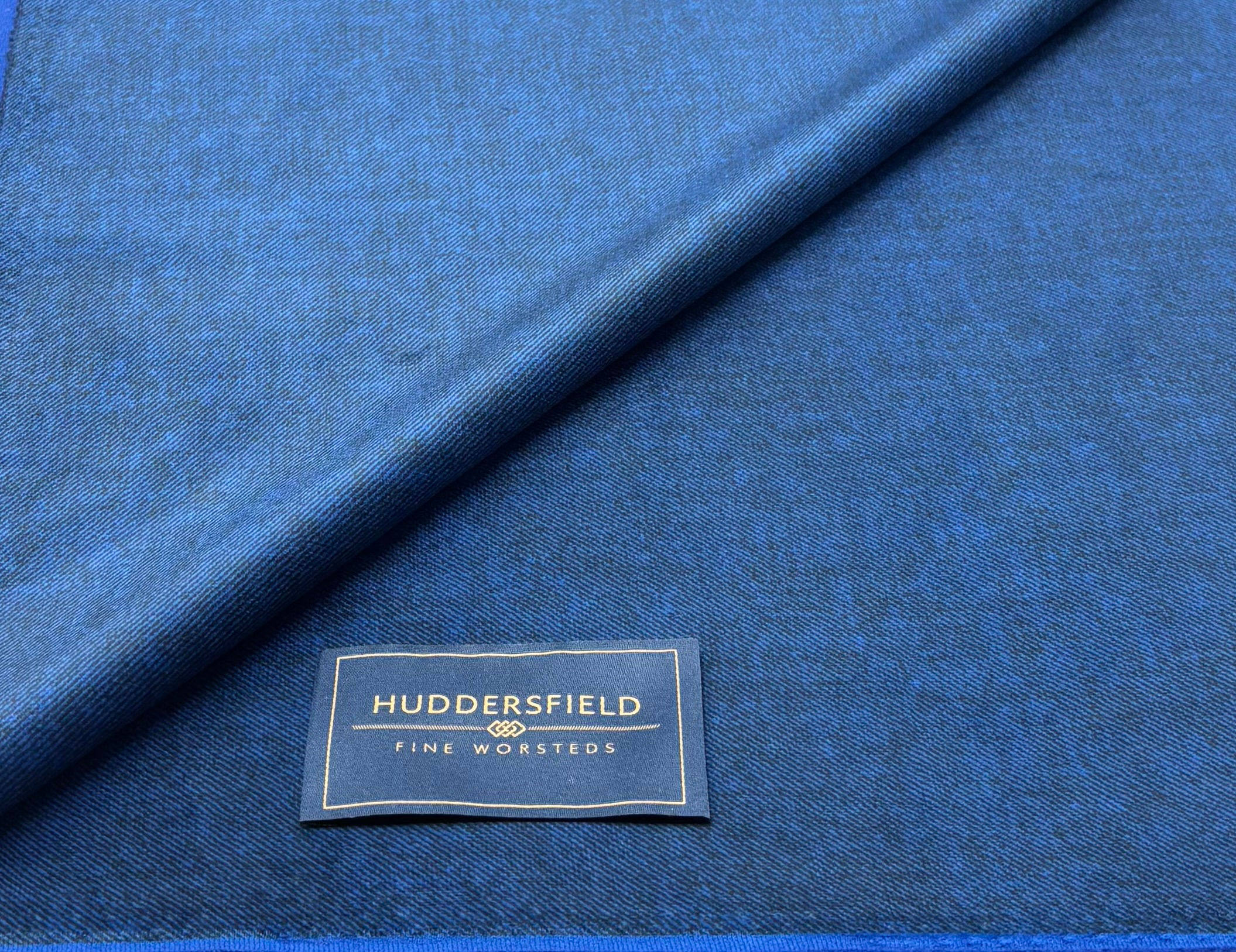 Blue Twill 100% Polyester Velvet Fabric - SOLD PER METER