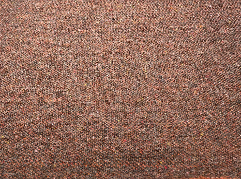 Thumbnail: Rust Orange Donegal 100% English Tweed By Kabbani Textiles