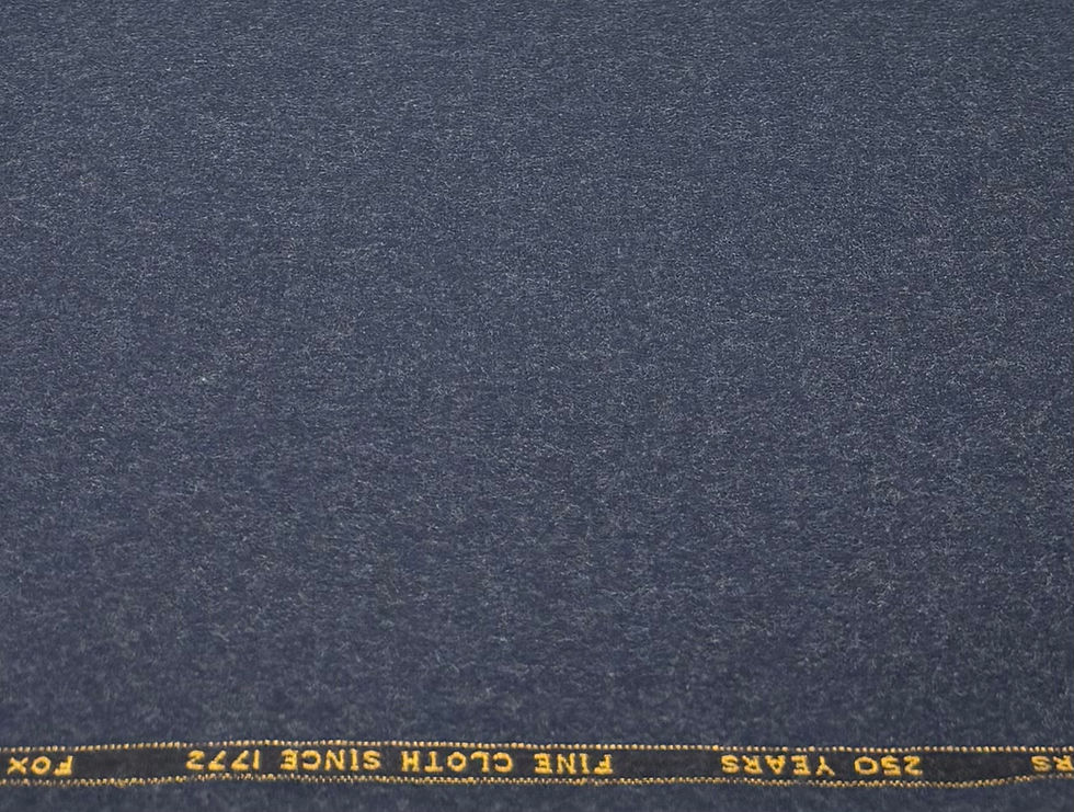 الصورة المصغرة: Blue 250 Years Flannel Wool Fabric By Fox Brothers - 2.0 Meters