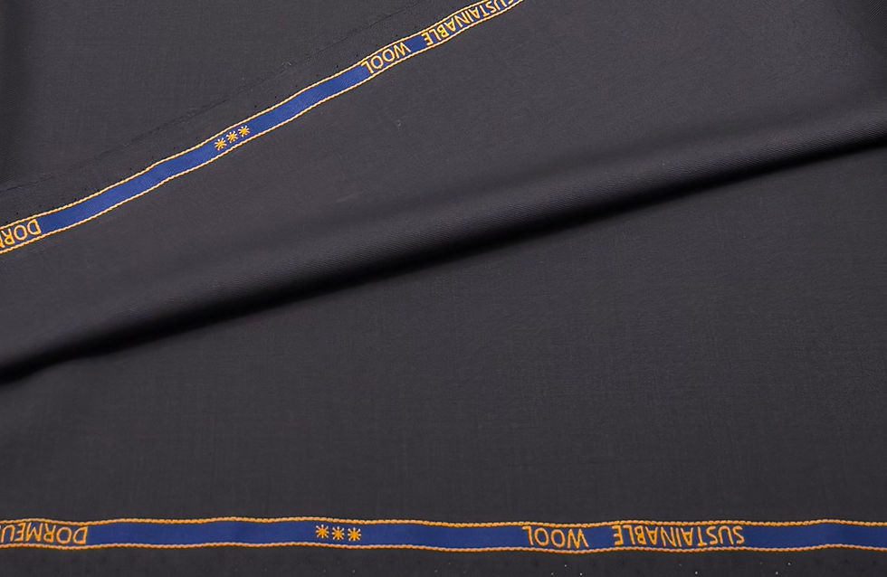 Thumbnail: Dark Brown Sustainable Wool Fabric MILLENNIAL By Dormeuil