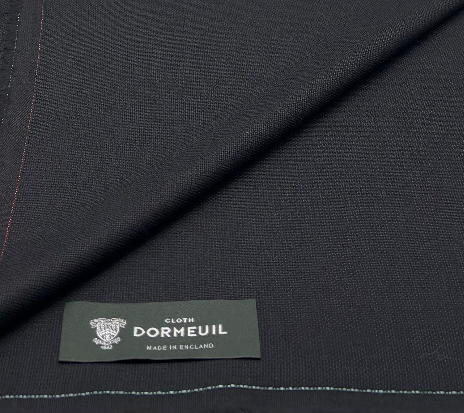 Black Basket Weave Pure Wool Fabric By Dormeuil - 6.0 Meters