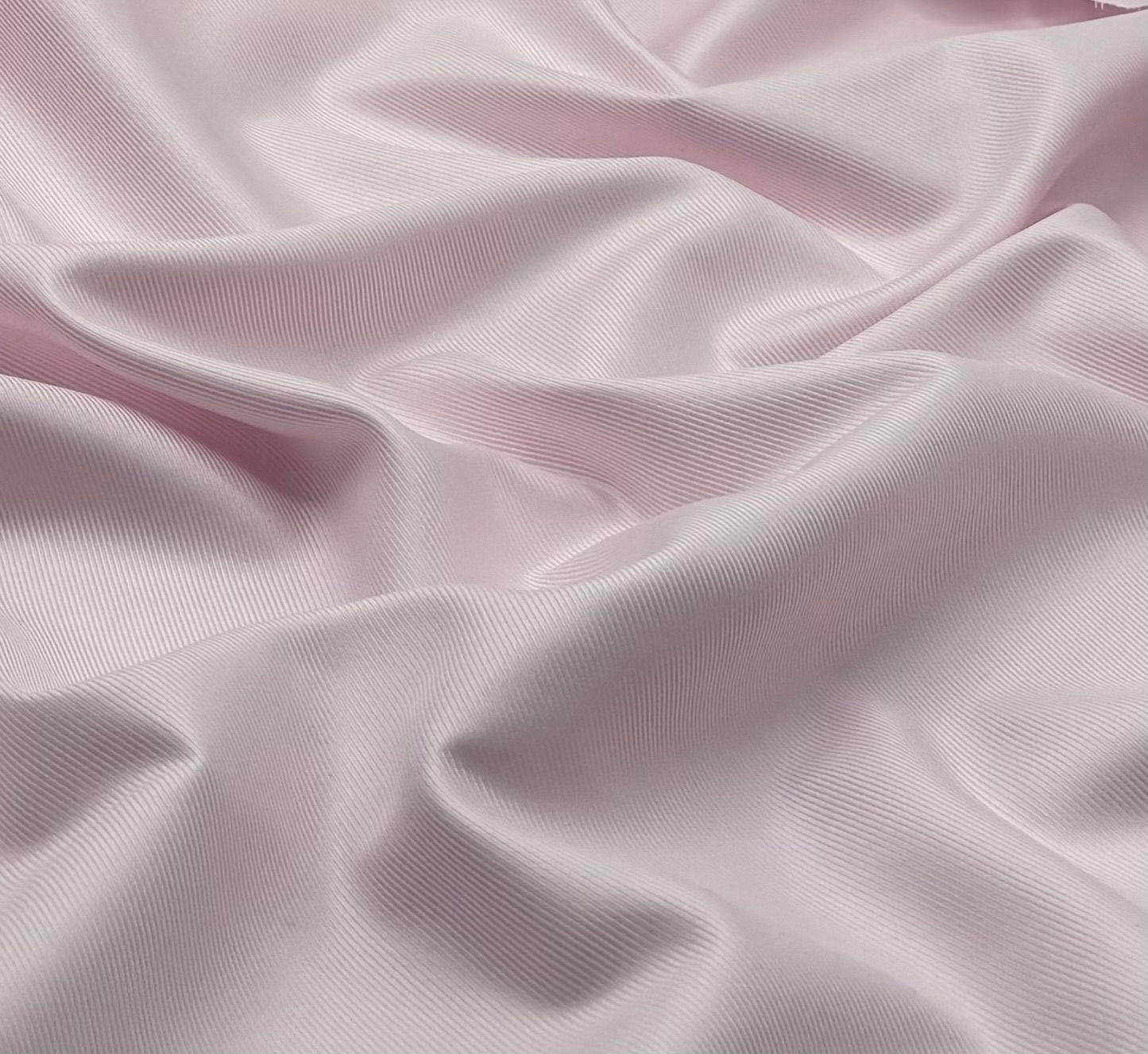 Luxury Italian Pink Twill Cotton Shirting Fabric - SOLD PER METER
