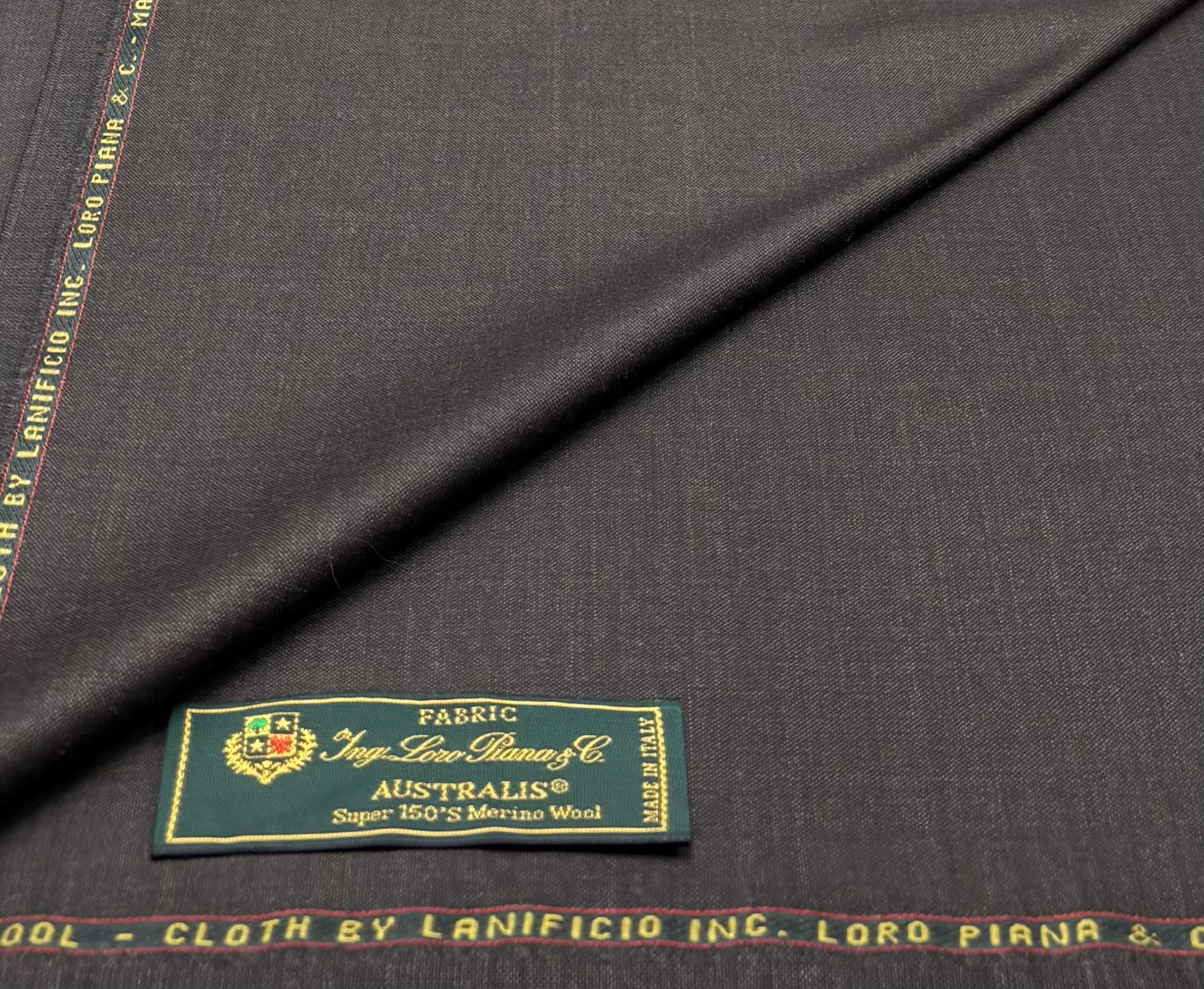 Brown Super 150s AUSTRALIS Wool Fabric By Loro Piana - 3.50 Meters