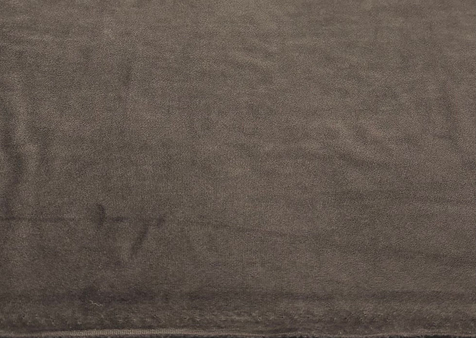 Thumbnail: Plain Brown 100%  Polyester Velvet Fabric - SOLD PER METER