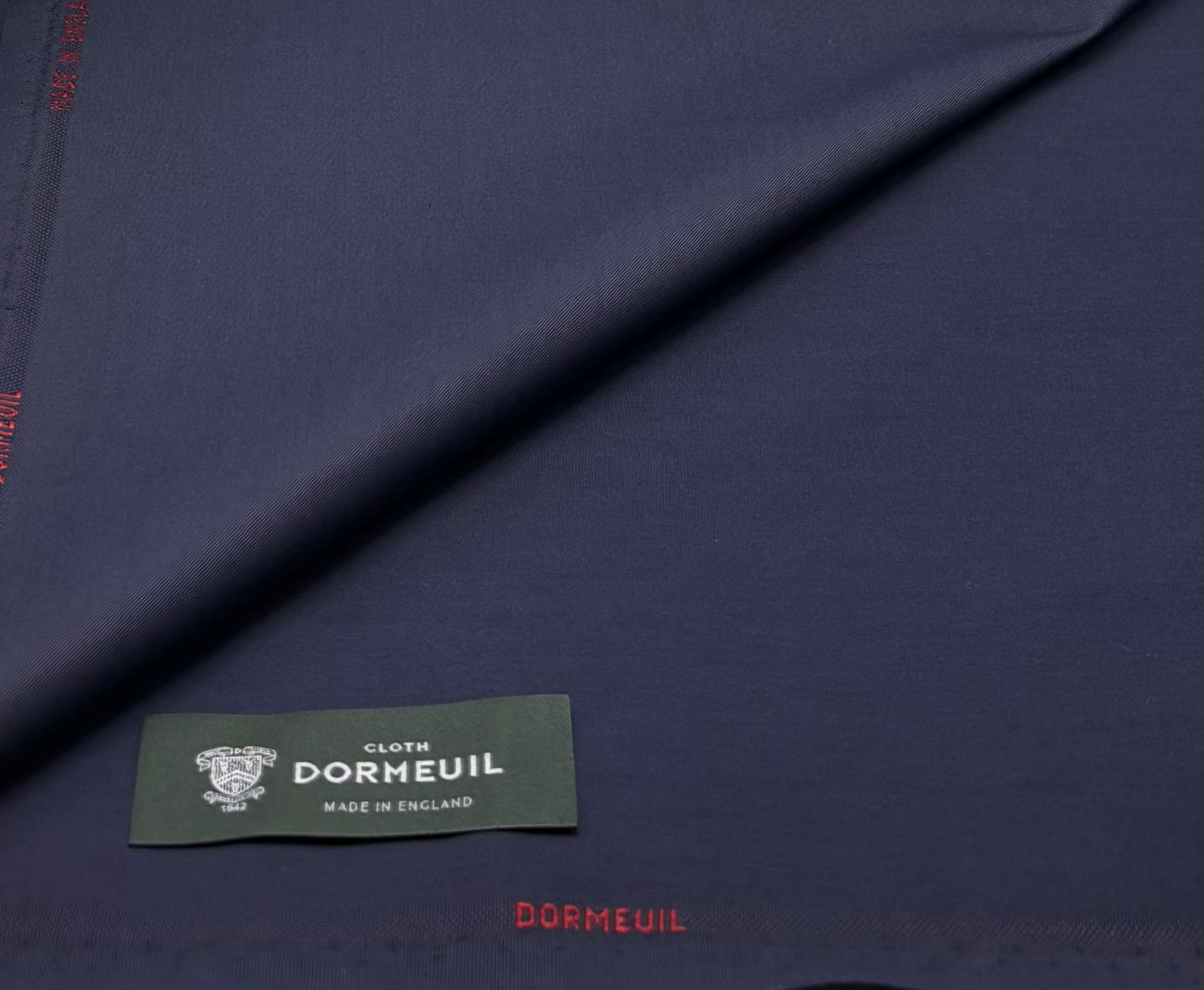 Navy Cotton Chino Fabric Made By Dormeuil - 1.50 Meters