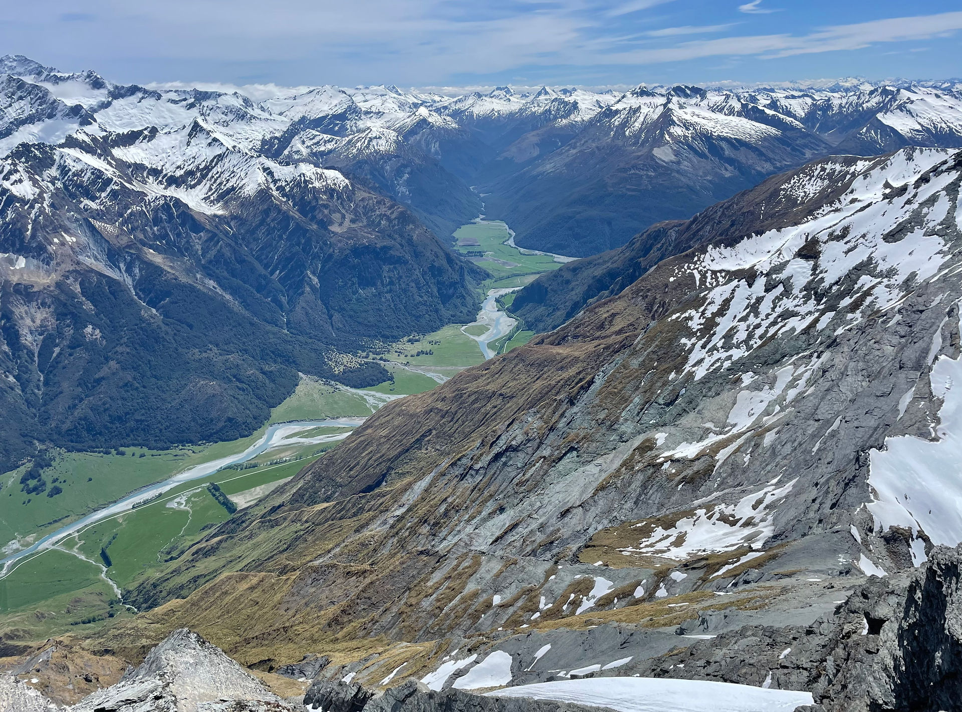 The East Matukituki  from the summit of Craigroyston Peak