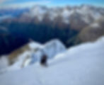 Rob climbing the final few meters to the summit of Xenicus