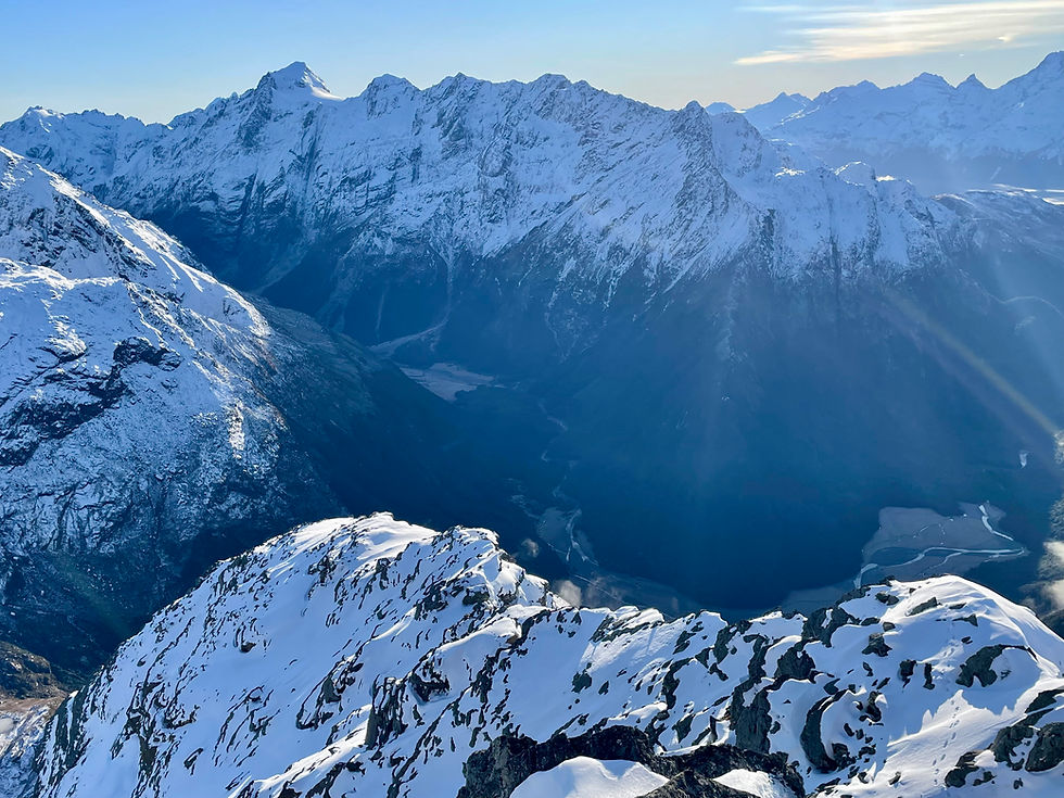 The summit of F-Knob, Ocean Peak, Xenicus New Zealand