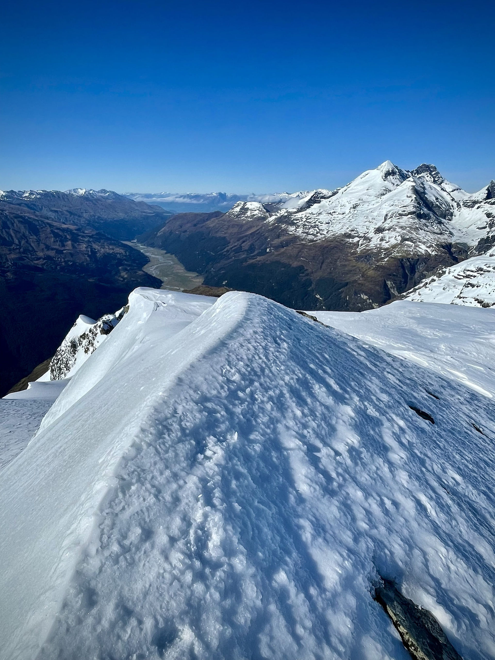 Summit view south Mount Clarke Mount Aspiring National Park New Zealand