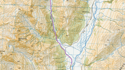 Mount Barth Approach Route Topo Canyon Creek Bivy Rock