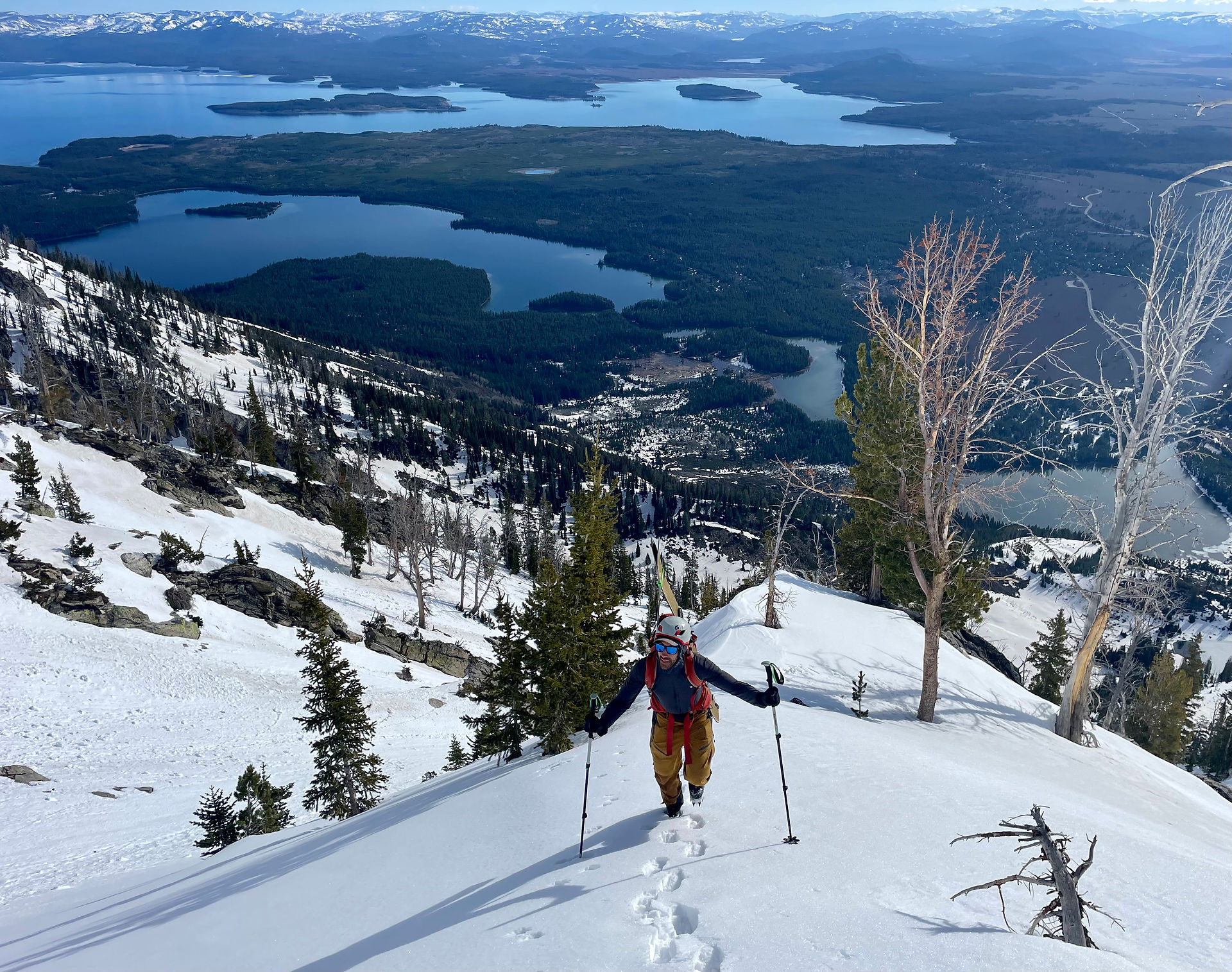 Evan climbing the East Face of Mount Saint John
