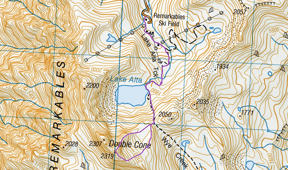 Single Cone North East Ridge Route Topo
