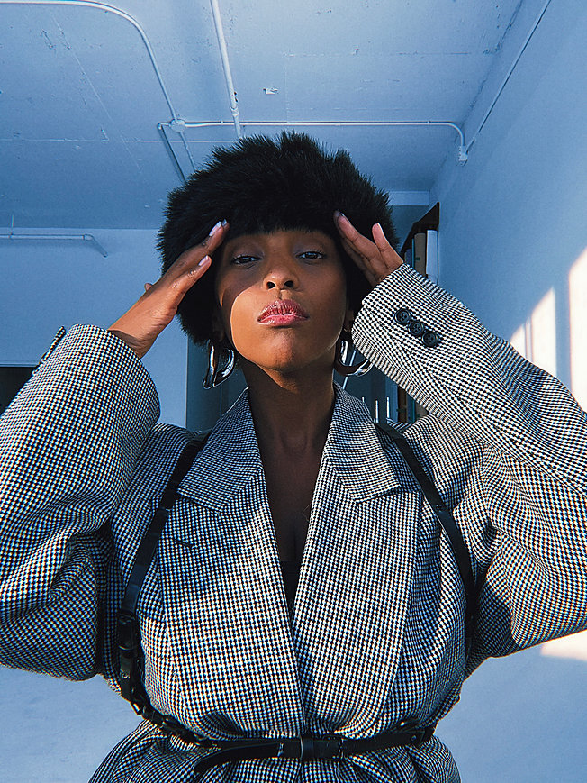 Black Vintage Mongolian Faux Fur Hat