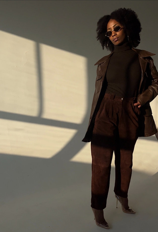 Vintage Chocolate Brown Leather Pants