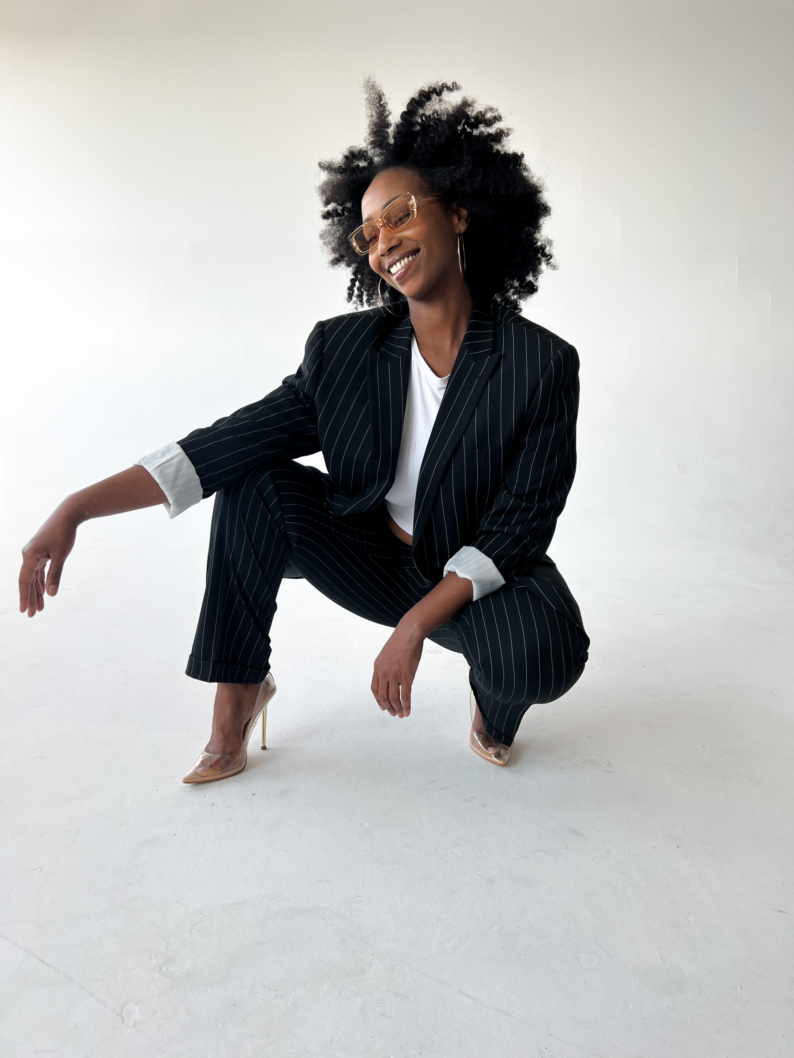 Classic Single-Breasted Striped Vintage Mens Suit