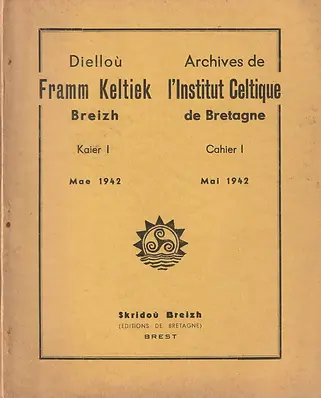 archives de l'institut celtique de Bretagne - cahier N°1