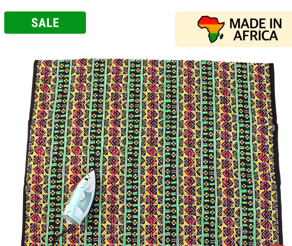 African Print Rasta Fabric 6 Yds