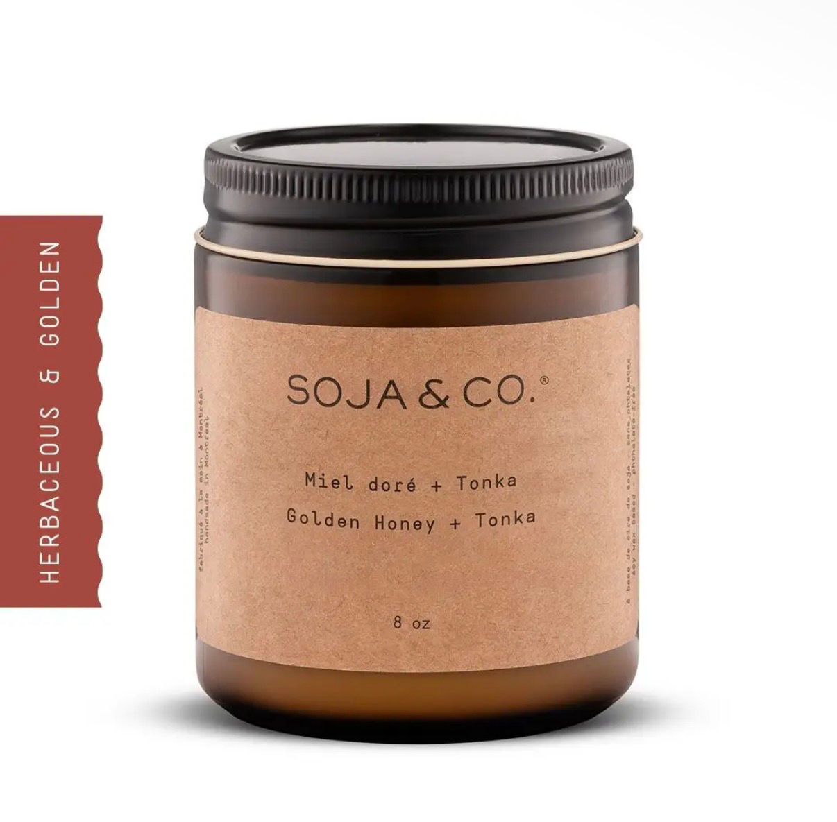 Soy Wax Candle | Golden Honey + Tonka