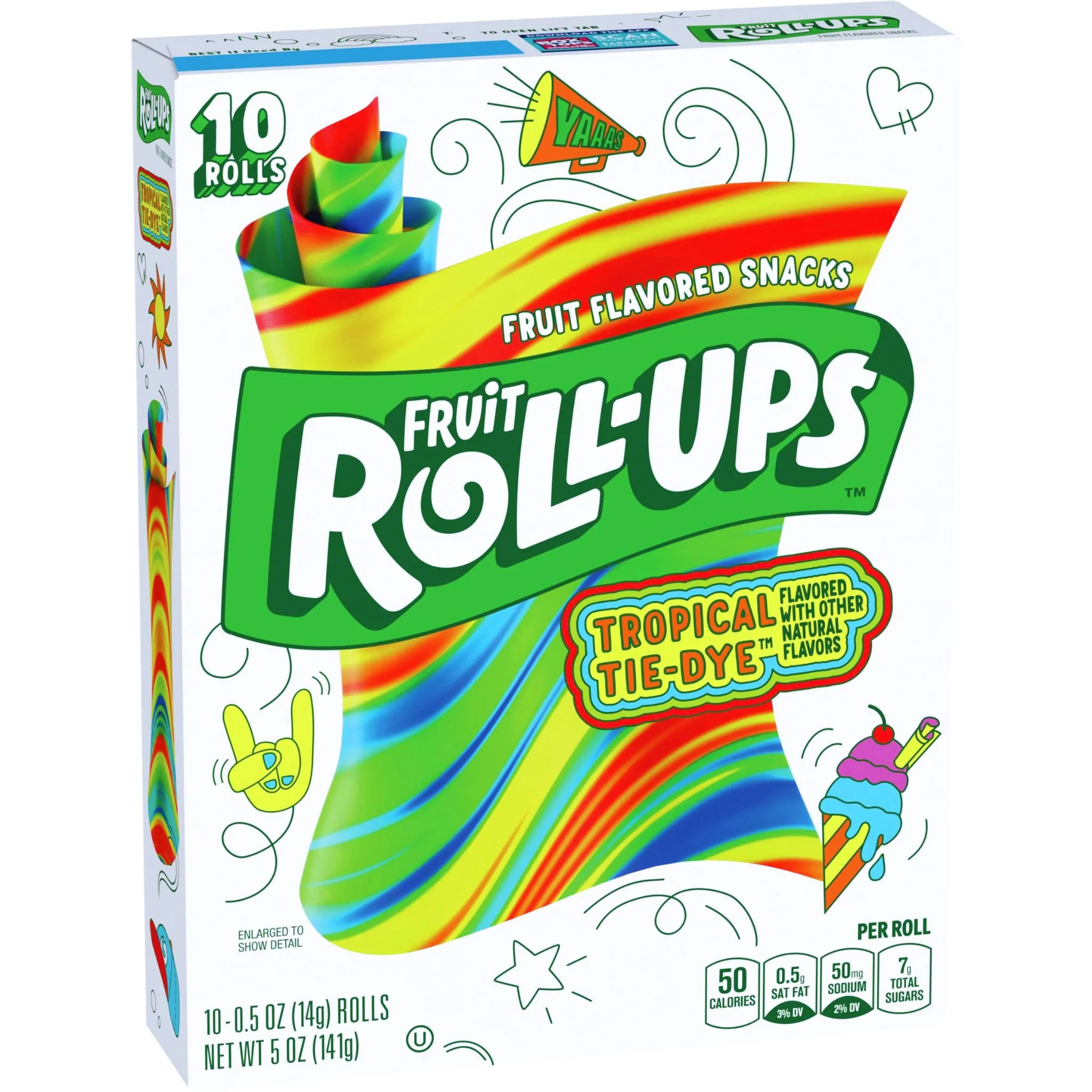 Fruit Roll-Ups Tropical Tie Dye 141 gr