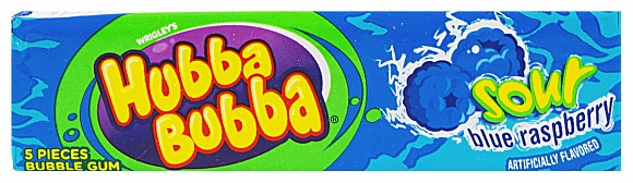 Hubba Bubba Bubble Gum Sour Blue Raspberry (18 x 40g)