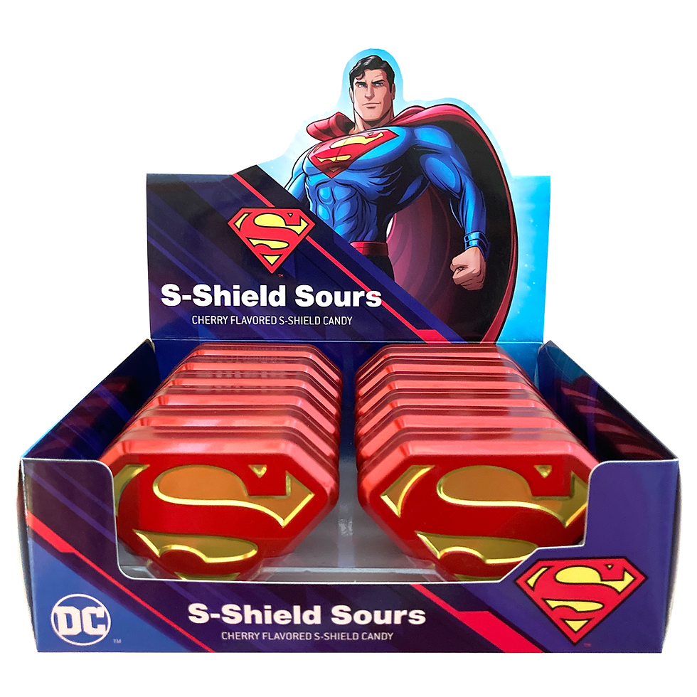 Superman S-Shield Sours - Bonbons goût cerise