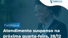 Atendimento suspenso na próxima quarta-feira, 28/12