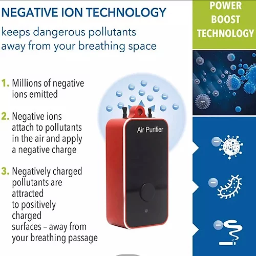 Thumbnail: Car / Personal /Home Air Purifier - 56M (-) Ions