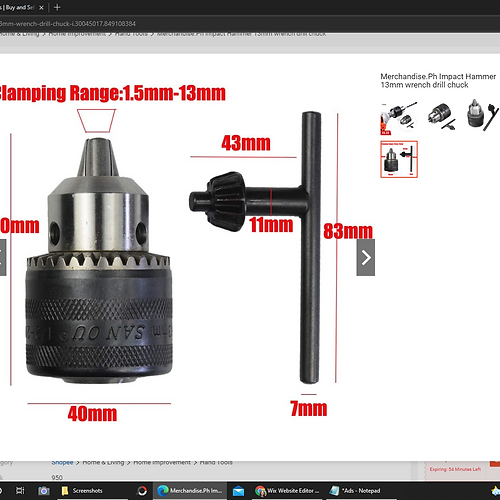 Thumbnail: Impact Hammer 13mm wrench drill chuck