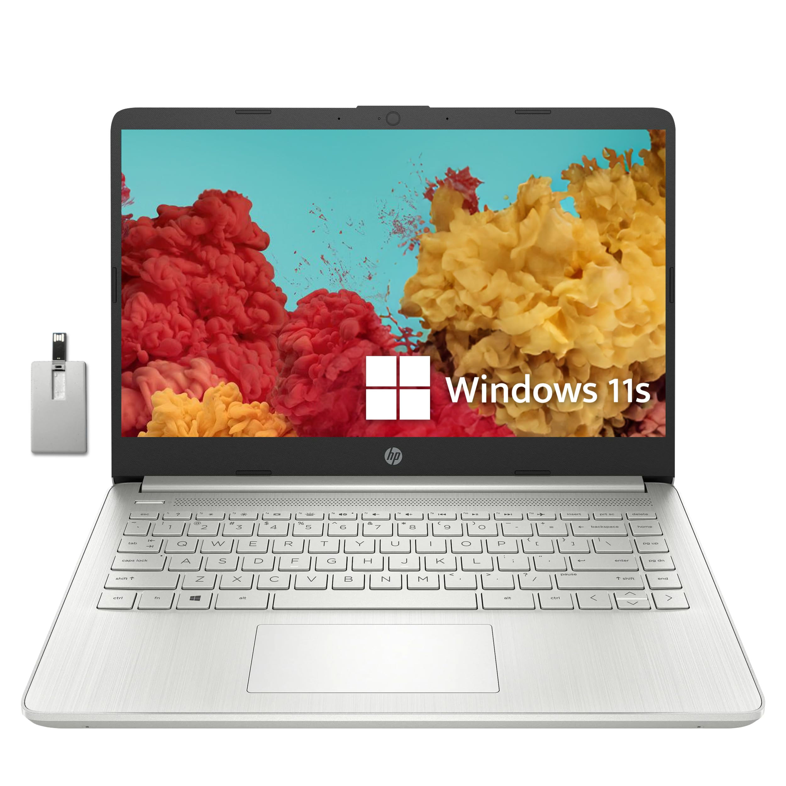 HP Premium Stream 14" HD BrightView Laptop Intel Celeron N4120 4GB RAM 64GB eMMC