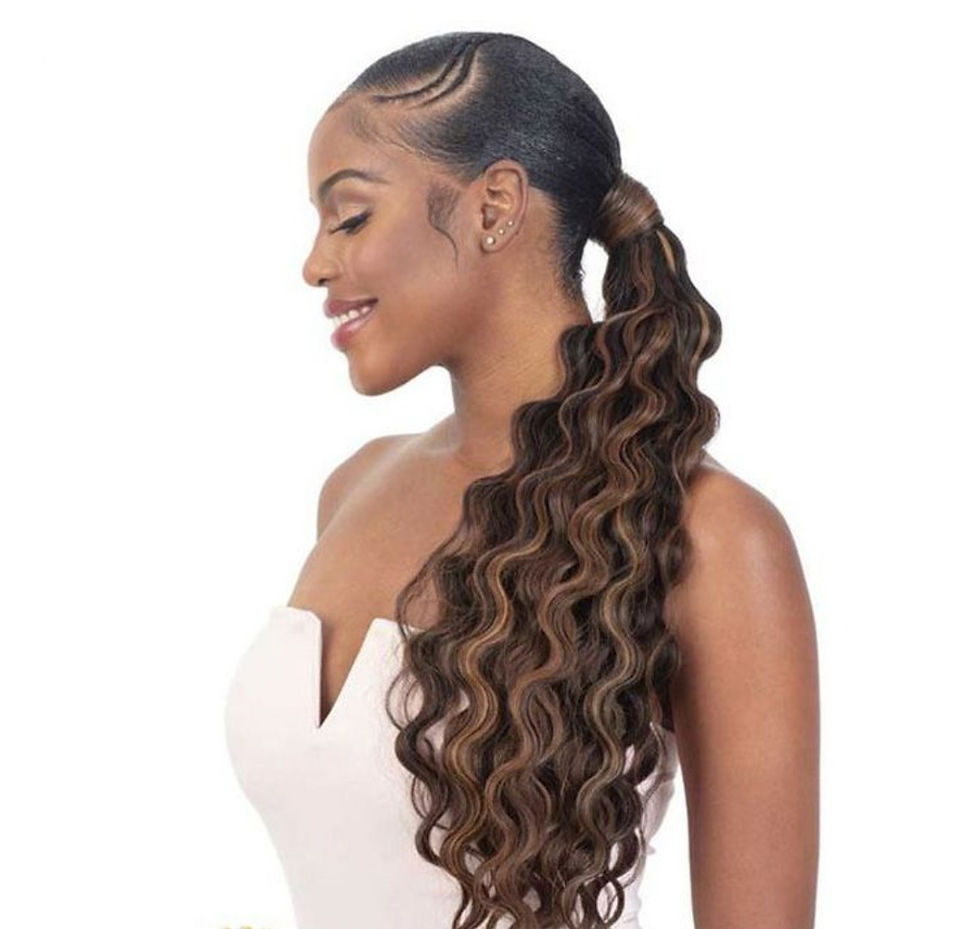 Thumbnail: Shake N Go Organique Pony Pro Synthetic Hair Ponytail - WAVY CRIMP CURL 22"
