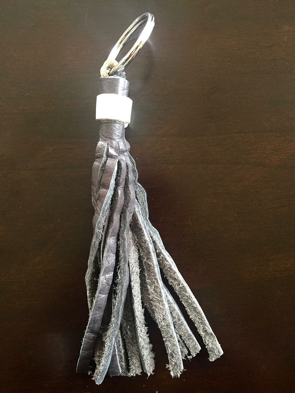 Thumbnail: Large Multicolored Black Classic Leather Tassel