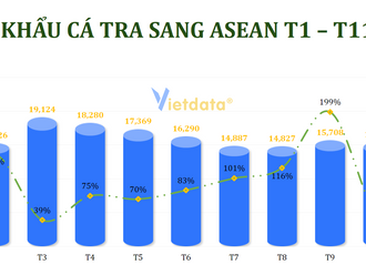Xuất khẩu cá tra sang ASEAN trong 11 tháng tăng gần gấp đôi so với cùng kỳ
