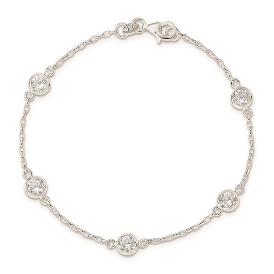 Cubic Zirconia station bracelet