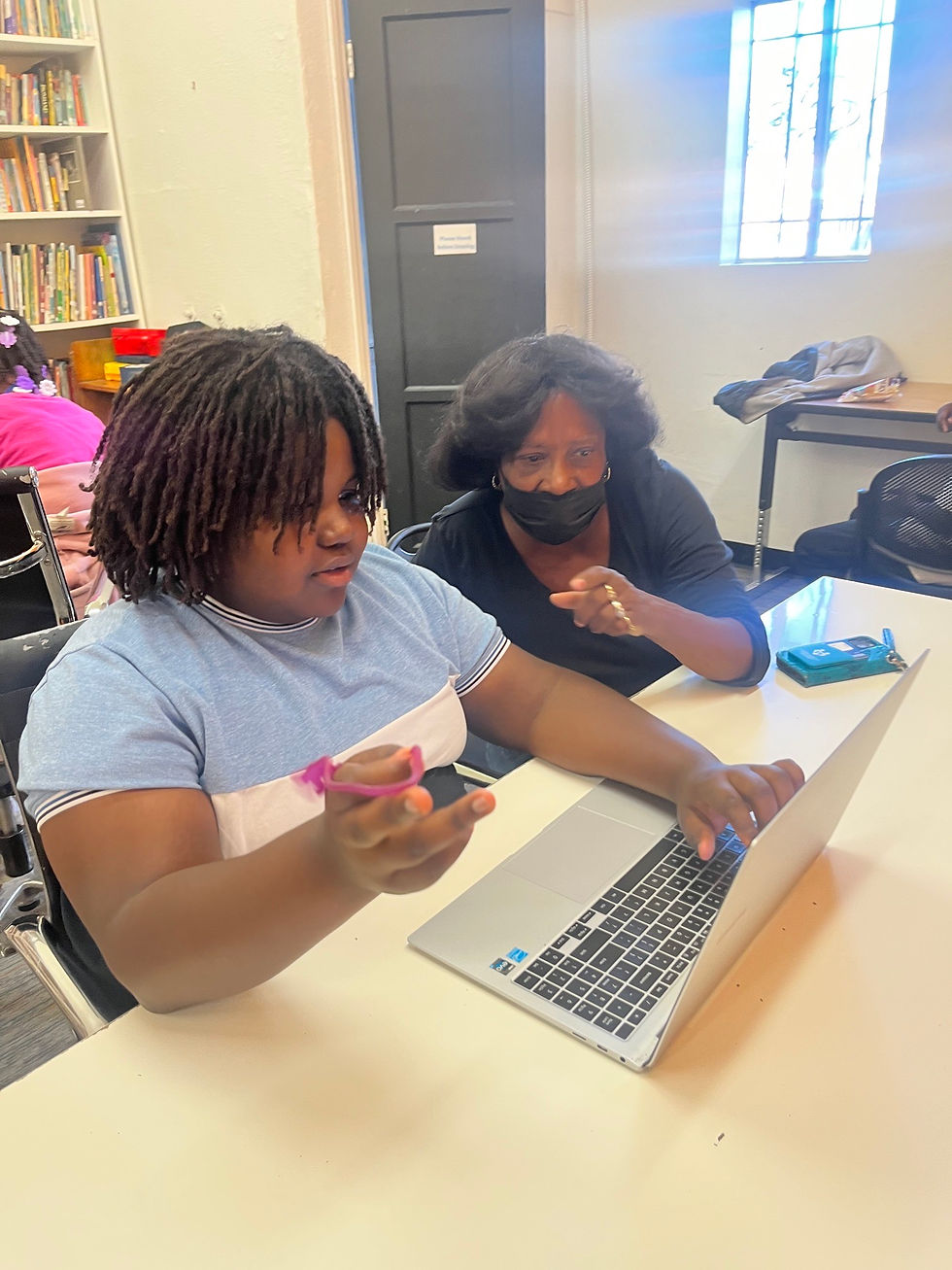 Homework with Foster Grandparent Ms. Barbara