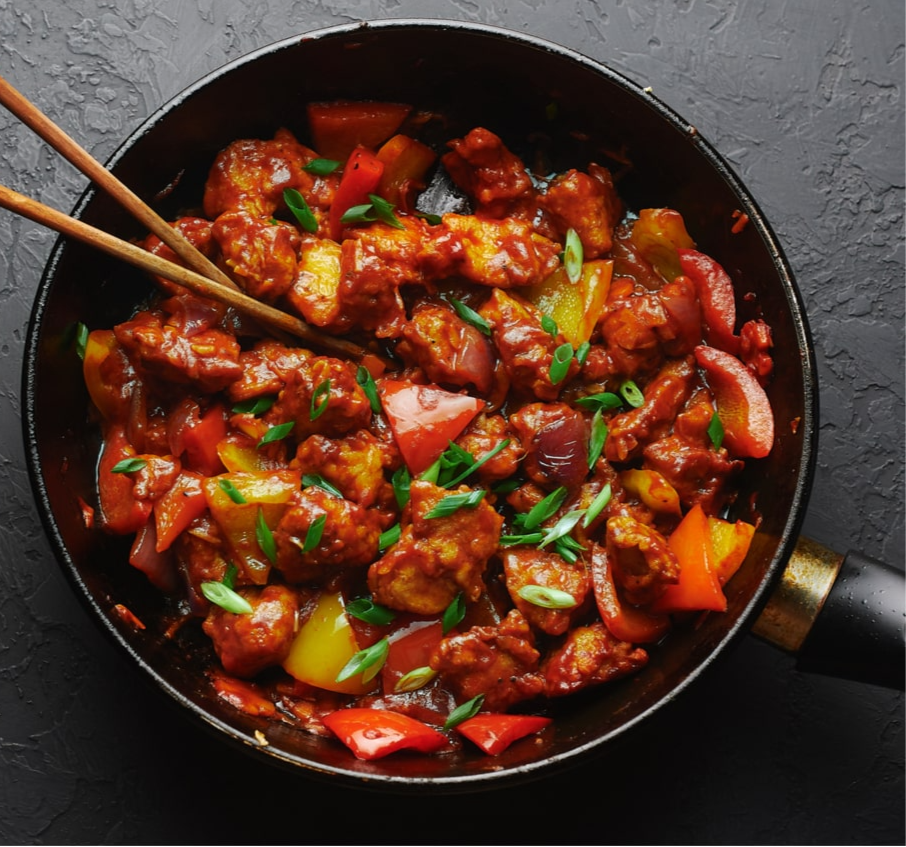 Arranged Food and Objects