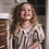 Miniature : Robe Brigitte, vichy et fleur camel