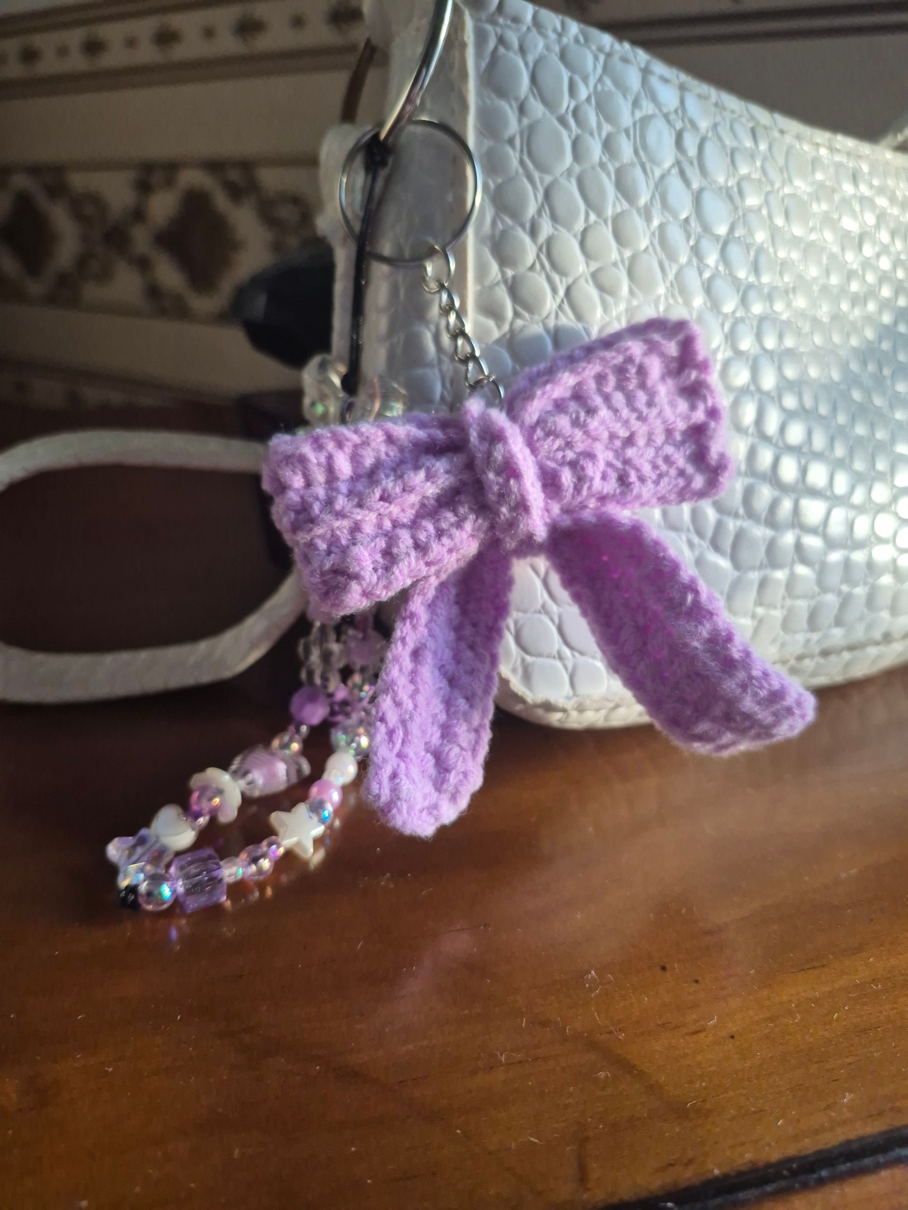 Crochet Bow Keychain