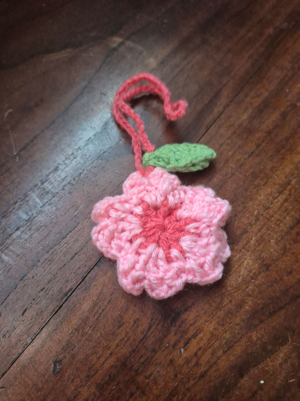 Thumbnail: Crochet Sakura keychain