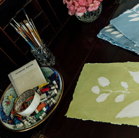 stem series pieces in process at alli's desk